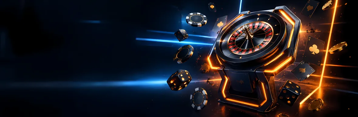 Roulette wheel and chips on the Freshbet Casino lobby floor